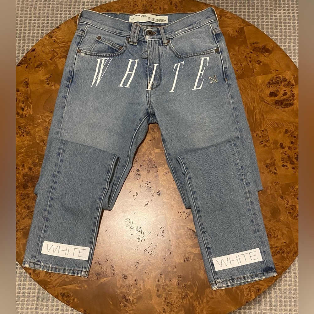 Off-White Slim Bleached Jeans